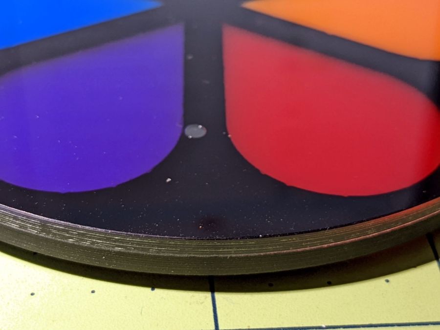 Coaster Epoxy Rim - turned 6 petal black