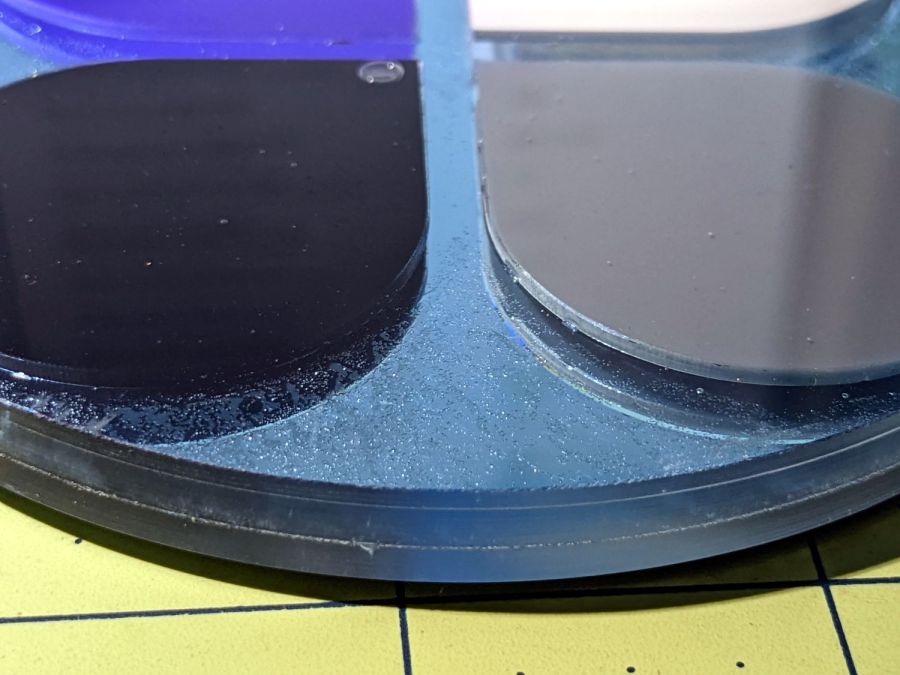 Coaster Epoxy Rim - turned 4 petal