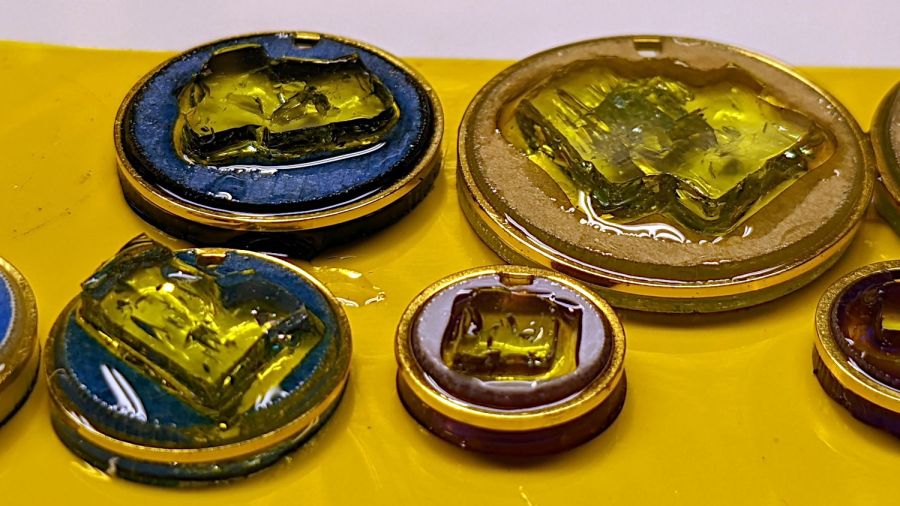 Earrings - epoxy curing