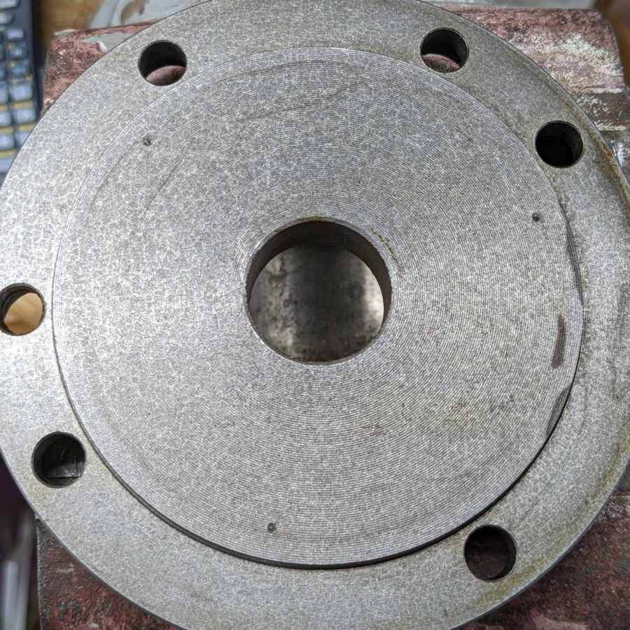 5 inch 4 jaw chuck - spindle bolt spotting