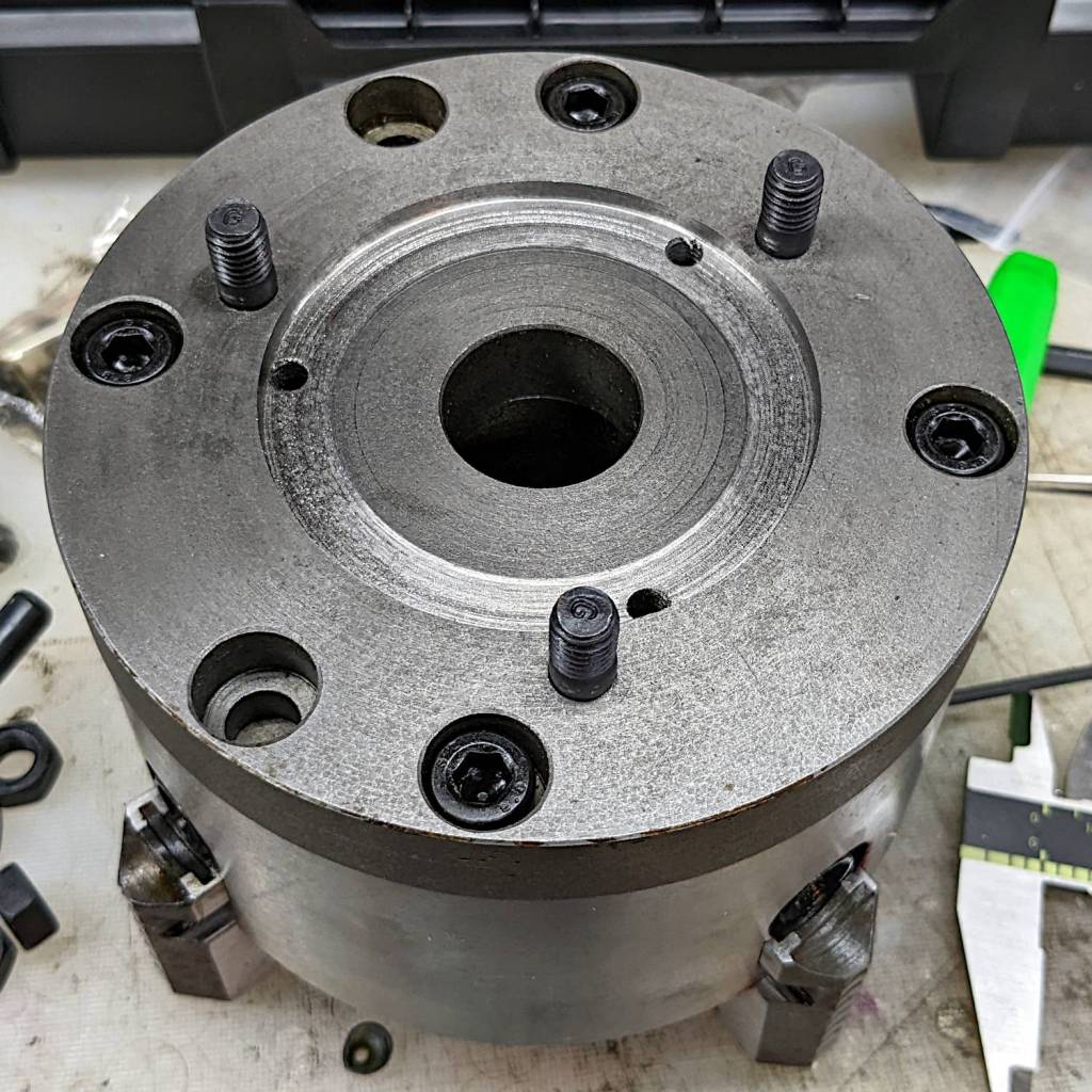 Mini-Lathe: Adapting a Five Inch Four Jaw Chuck Adapter&nbsp;Plate