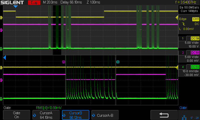 Tube Current - 20pct - RMS pulse - 250mm-s - 10ma-div