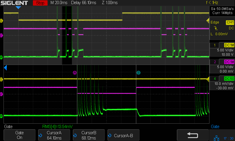 Tube Current - 40pct - RMS pulse - 250mm-s - 10ma-div