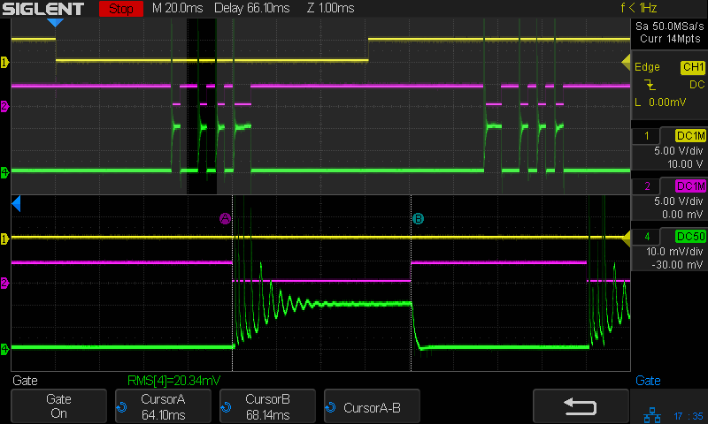 Tube Current - 80pct - RMS pulse - 250mm-s - 10ma-div