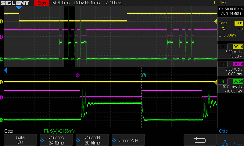 Tube Current - 90pct - RMS pulse - 250mm-s - 10ma-div