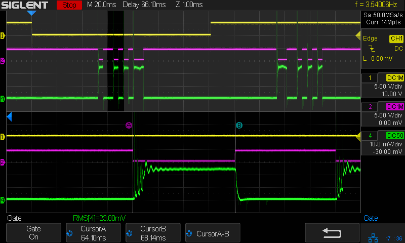 Tube Current - 99pct - RMS pulse - 250mm-s - 10ma-div