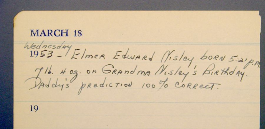 Diary - March 18 1953