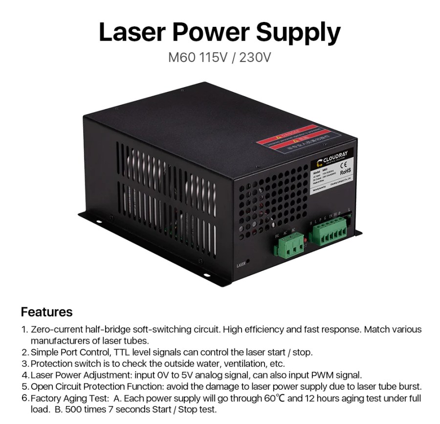 Cloudray Laser Power Supply Features