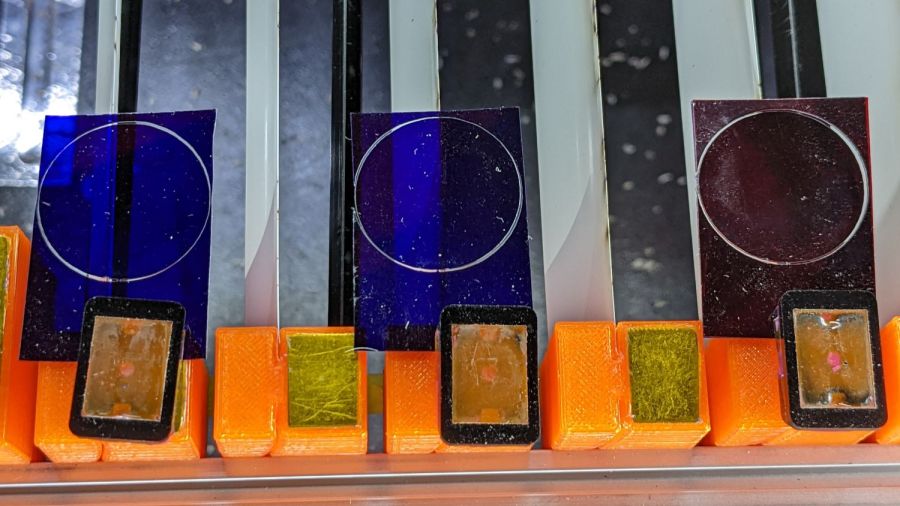 PIN-10D photodiode filter holder - filter disc cutting