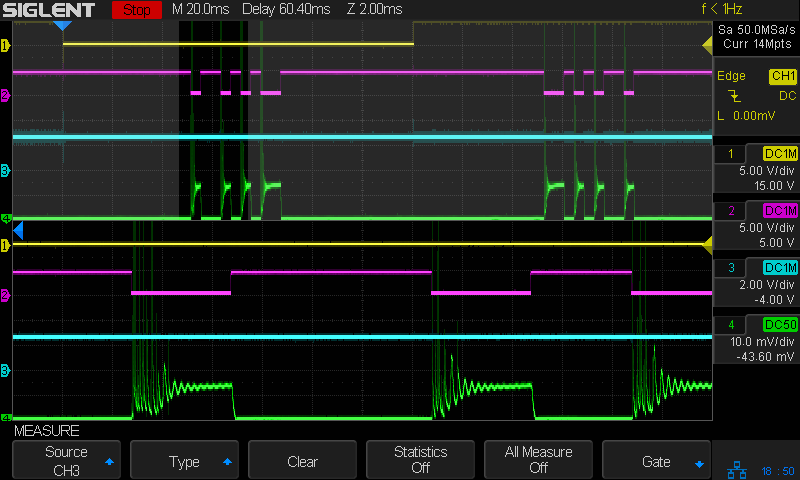 Tube Current - analog - 50pct 250mm-s - 10 ma-div