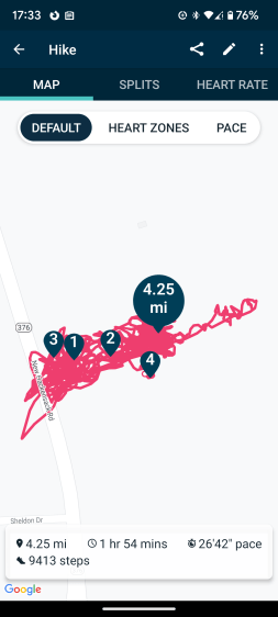 Leaf Shredding - GPS track