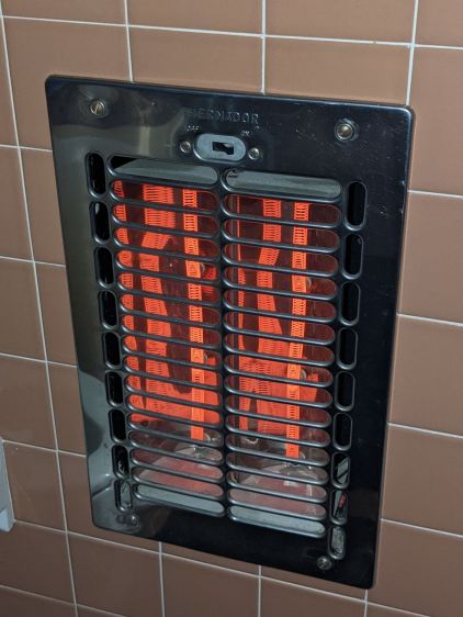 Thermador In-Wall Heater - glowing
