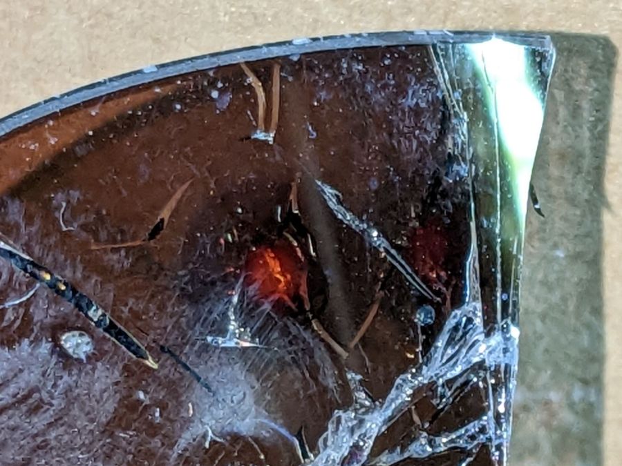 Laser vs sunglasses - beam rear - front overview