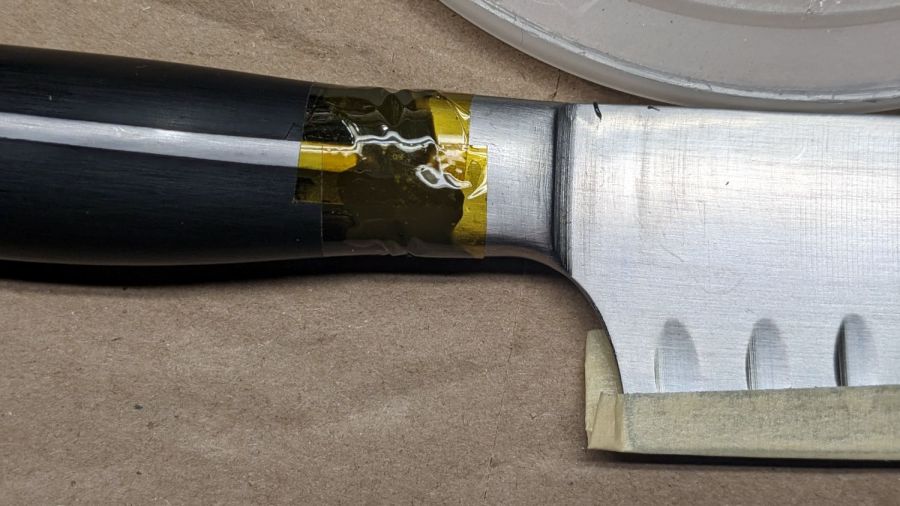 Kitchen knife handle - tape reforming