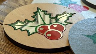 Seasonal Holly Coasters