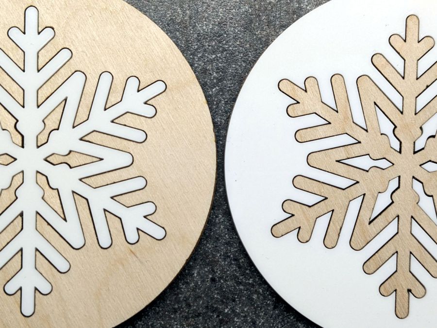 Snowflake Coasters - detail
