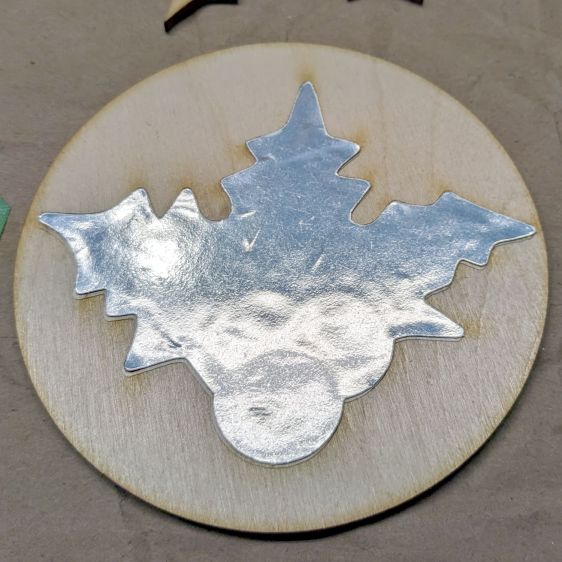 Holly Coaster - mylar placed
