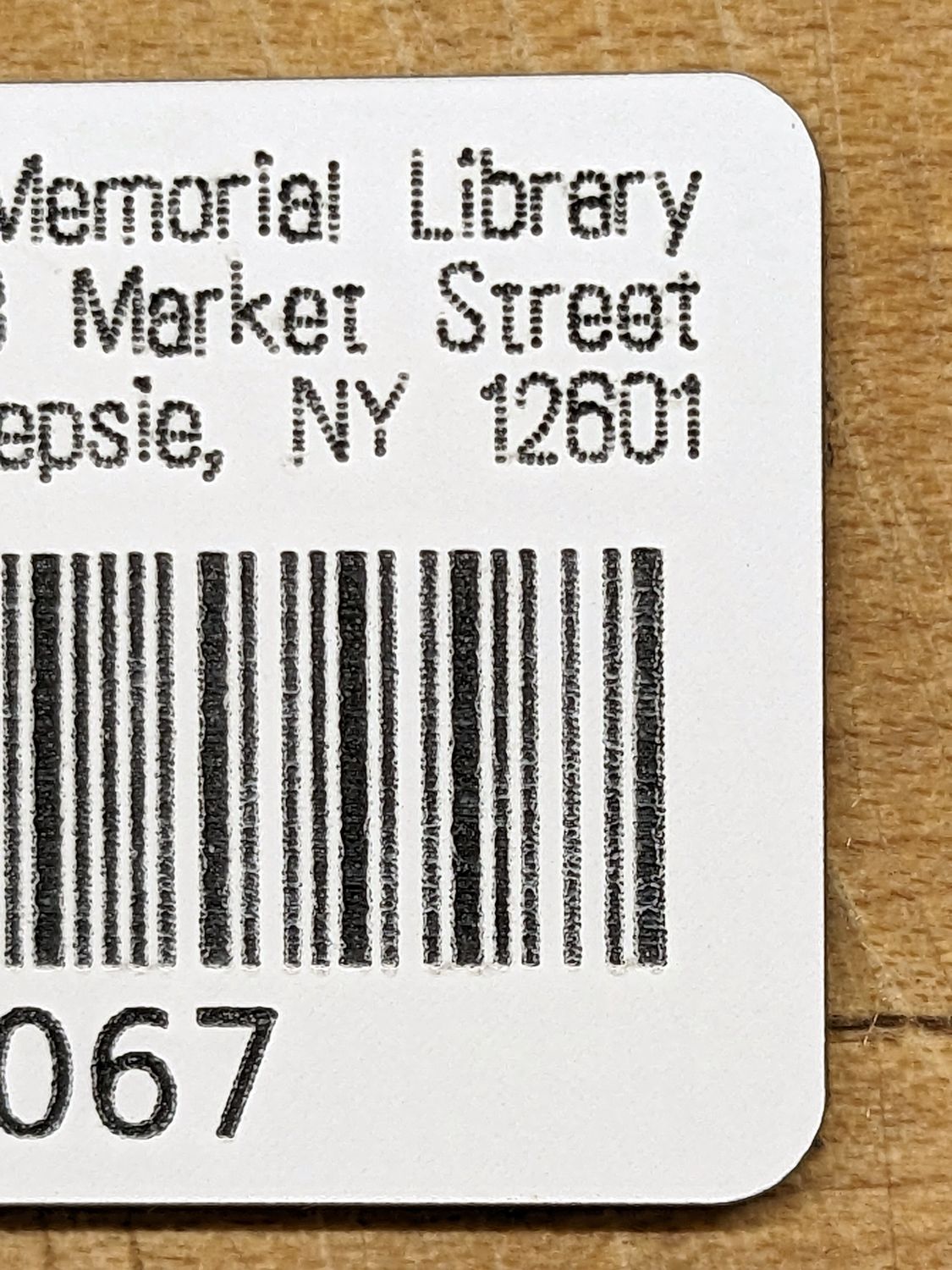 Ersatz Library Card – The Smell of Molten Projects in the Morning