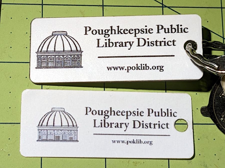 Library card tag - revised front