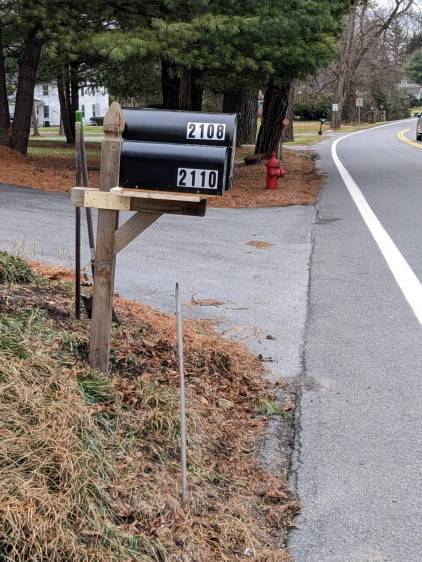 Mailboxes - north view