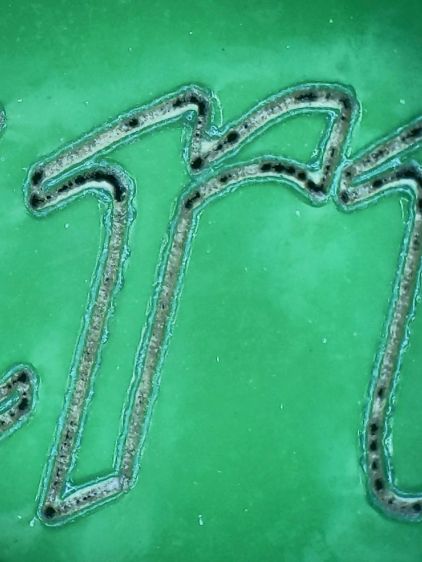 PU PSA Vinyl test - dot mode cut detail