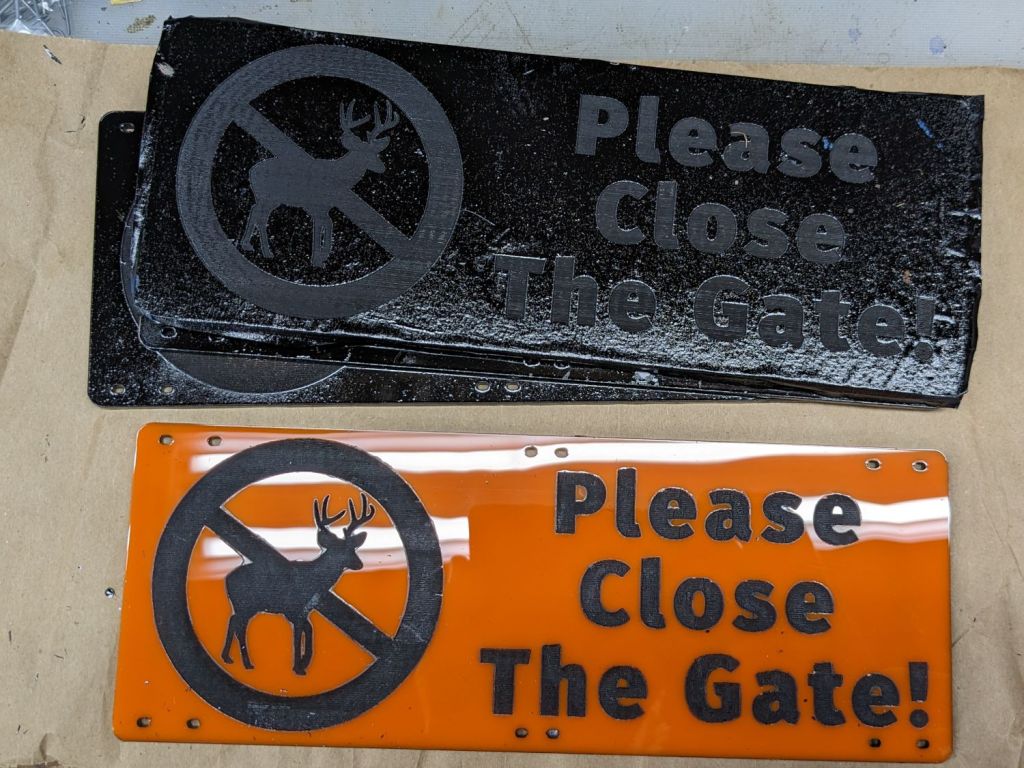 Please Close The Gate Signs: Paint Masking&nbsp;FAIL