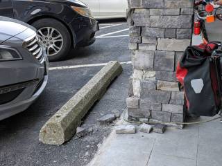 Stonework Pillar: Brace for Impact