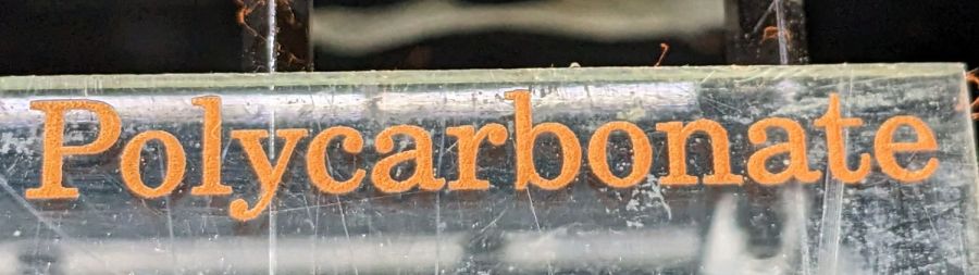 Polycarbonate engrave - 400mm-s 20pct 0.1mm - brushed