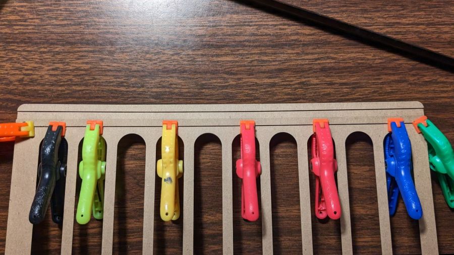 Craft Stick Markers - fixture rail gluing