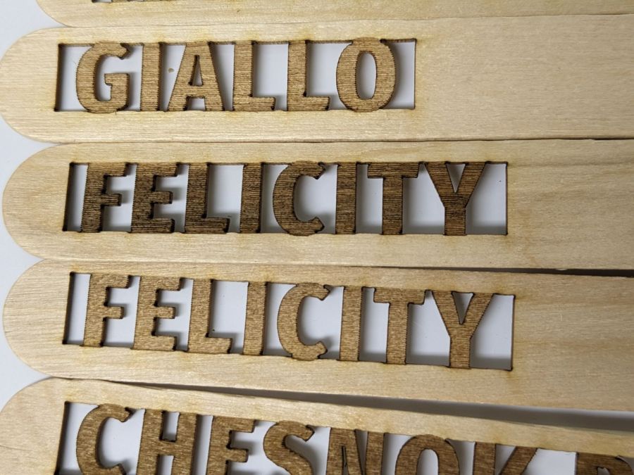 Craft Stick Markers - wood engraving difference