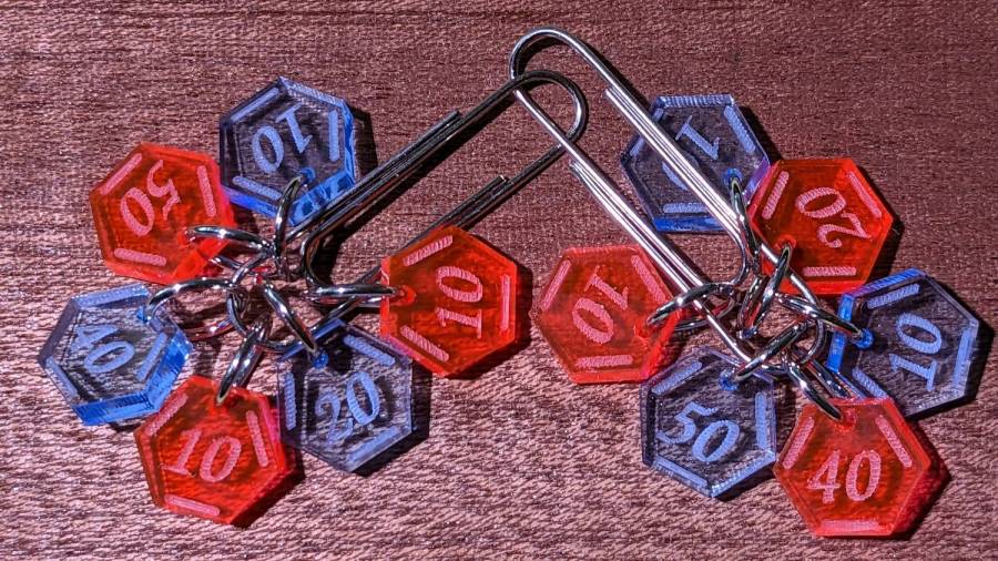 Stitch Counters - red and blue