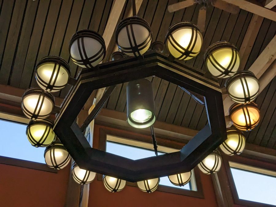 NYS I-87 Rest Area - CFL chandelier