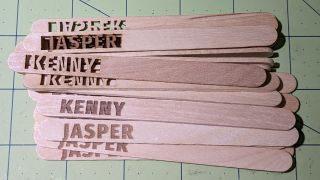 Engraved Popsicle Sticks