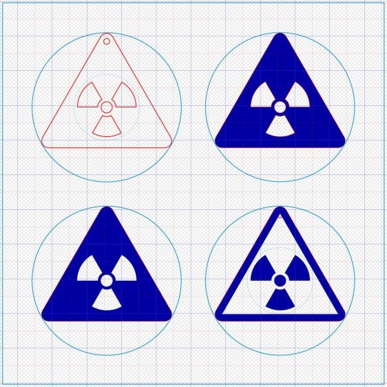 Danger Zone Earrings - radioactive - LB layout