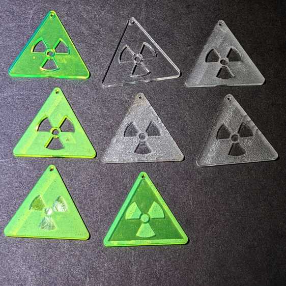 Danger Zone Earrings - radioactive - white light