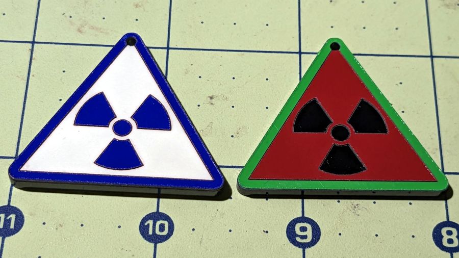 Danger Zone Earrings - multilayer PSA vinyl