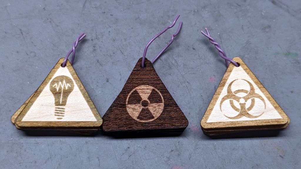 Danger Zone Earrings: Wood Edition