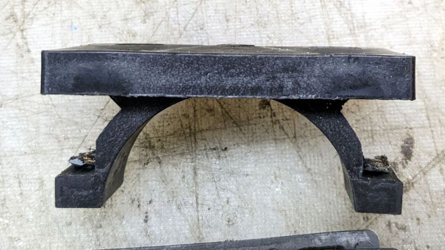 CO2 Laser supports - OEM tube cradle - side view