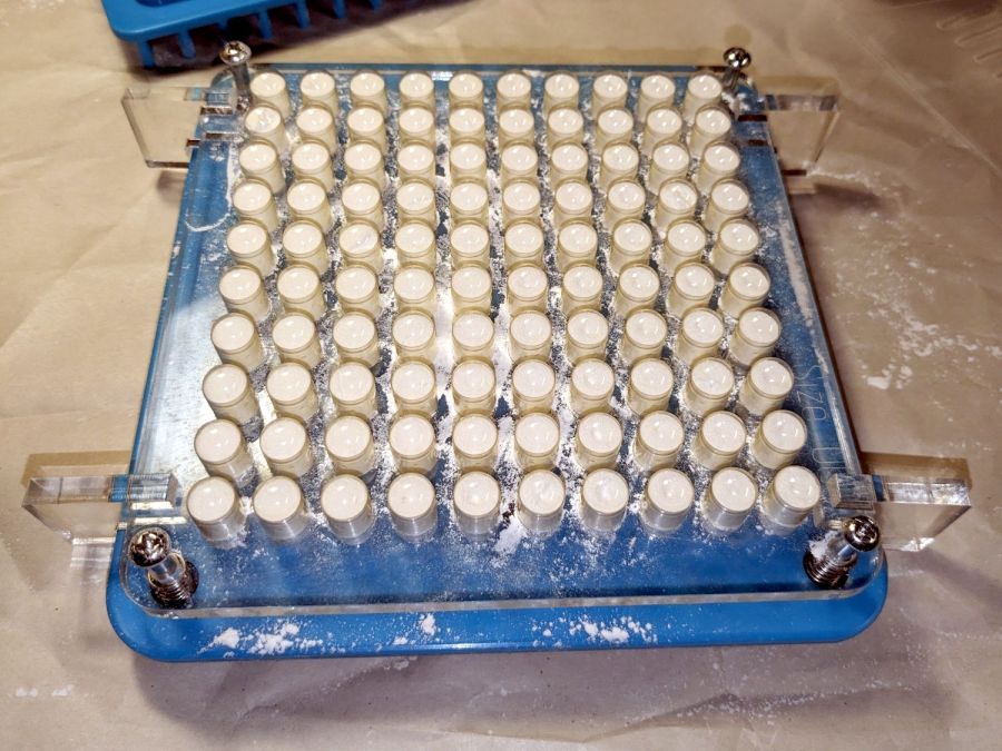Gelatin 000 Capsule Fill Plate - capped
