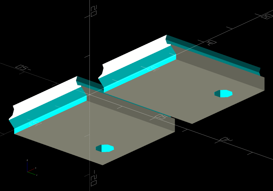 Kitchen Light Bracket - shelf blocks - solid model