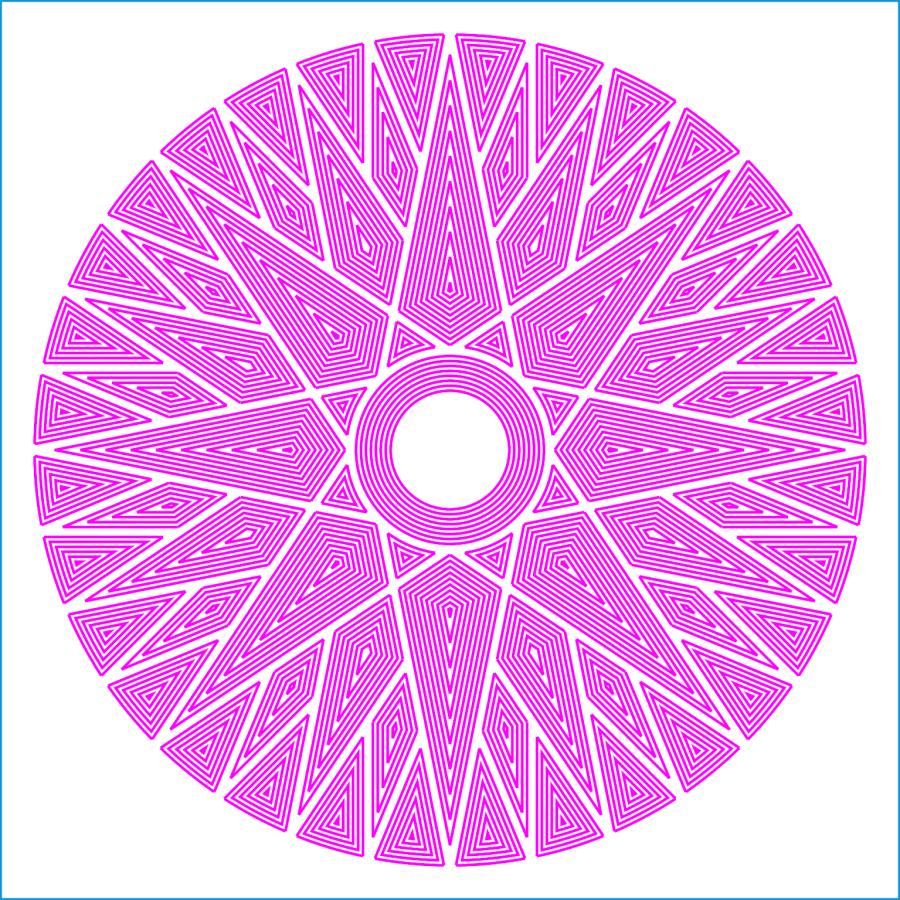 Mariners Compass - stacked insets - LB layout
