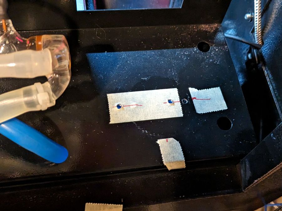 OMTech CO2 Mirror 1 mount - redrilled screw holes