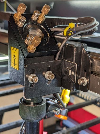 OMTech CO2 Mirror 3 mount - realigned - Z screws