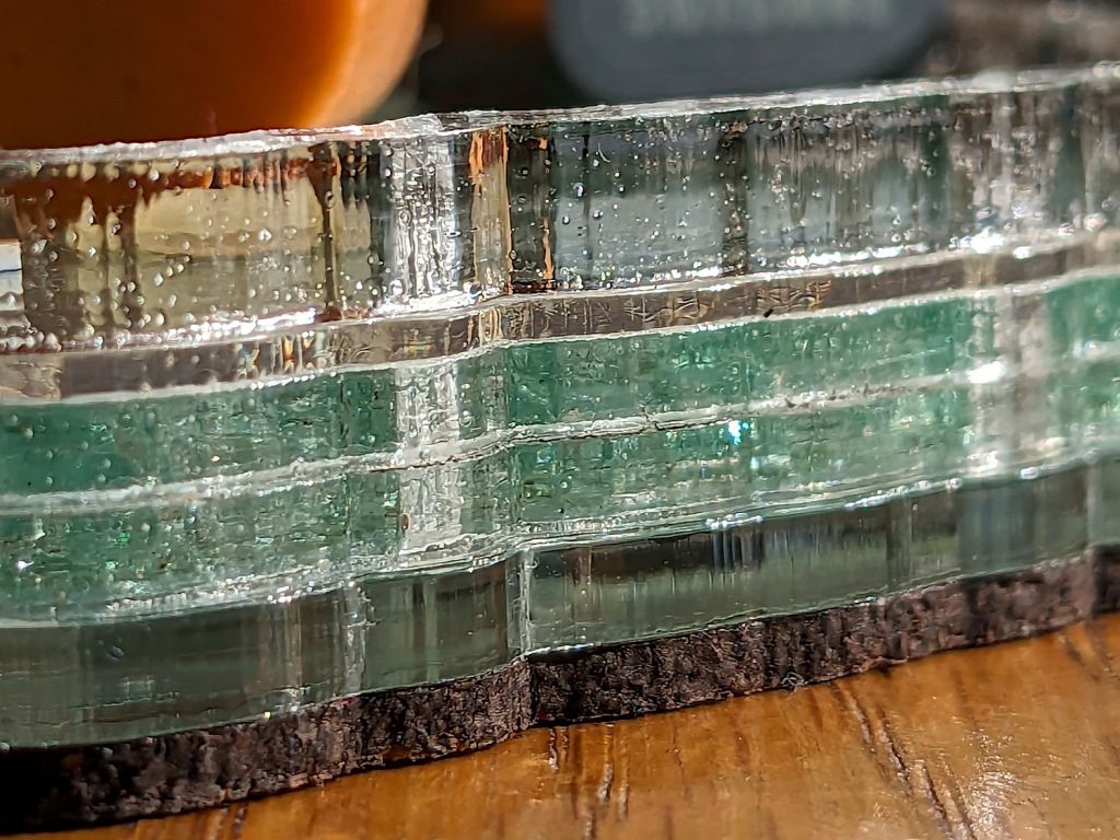 Layered Acrylic Smashed Glass Junk Collector