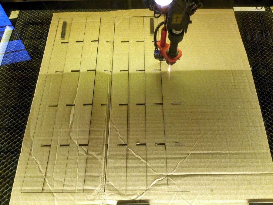 Archive boxes - cutting gridwork