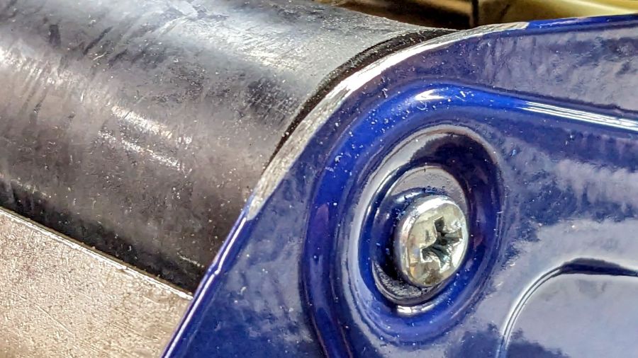 Packing tape dispenser - filed edge