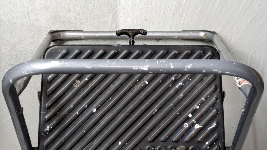 Folding step stool - handle detail