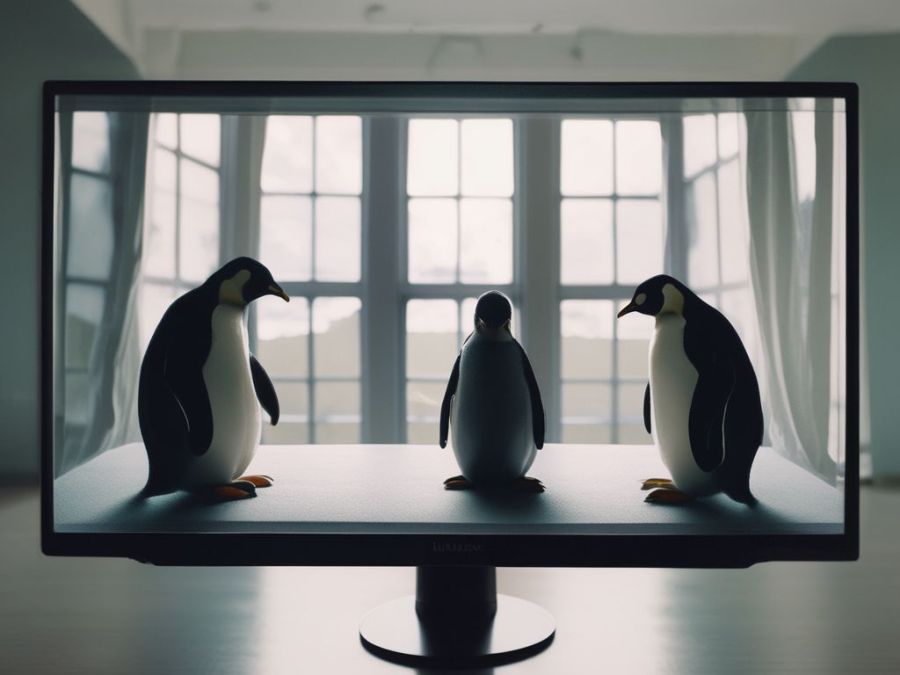 WP AI Image - linux overlapping windows on monitor