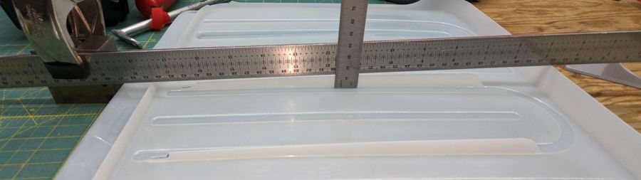 Dish Drainer - measuring center ribs