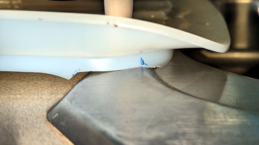 Dish Drainer - sink lip cutout